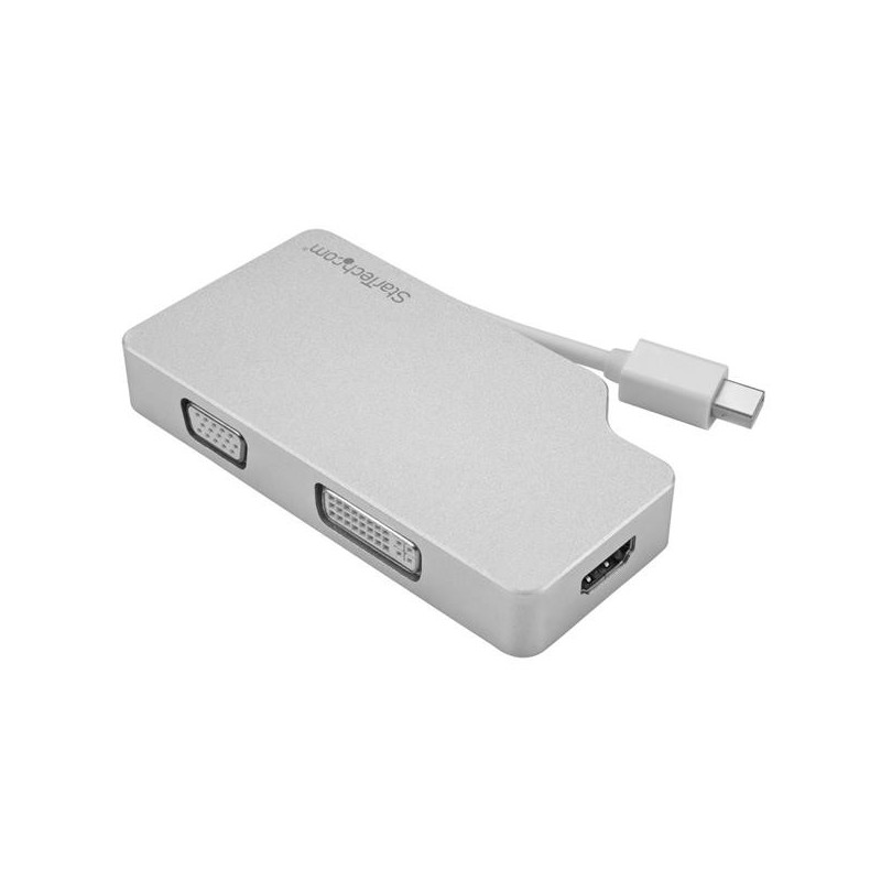 StarTech.com Adattatore Audio/Video da Viaggio 3 in 1 - Mini DisplayPort a VGA, DVI o HDMI - in Alluminio - 4K