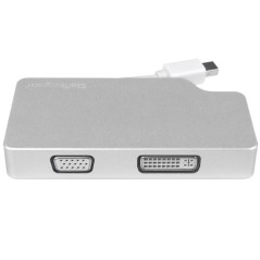 StarTech.com Adattatore Audio Video da Viaggio 3 in 1 - Mini DisplayPort a VGA, DVI o HDMI - in Alluminio - 4K