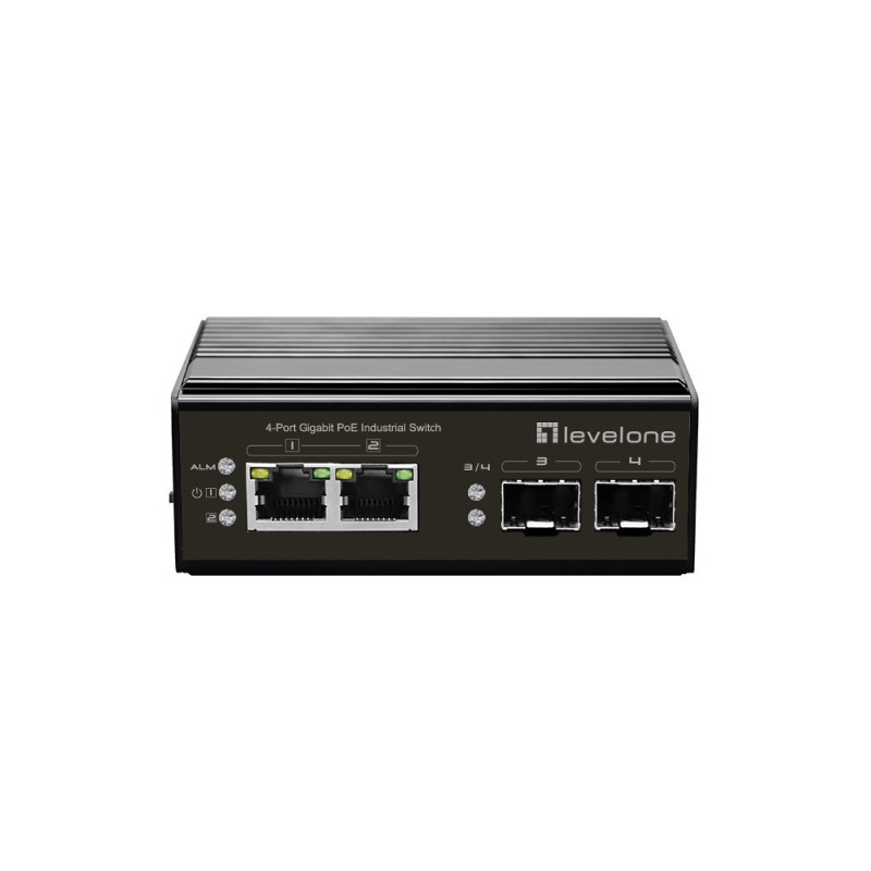 LevelOne IGP-0432 switch di rete Non gestito Gigabit Ethernet (10/100/1000) Supporto Power over Ethernet (PoE) Nero