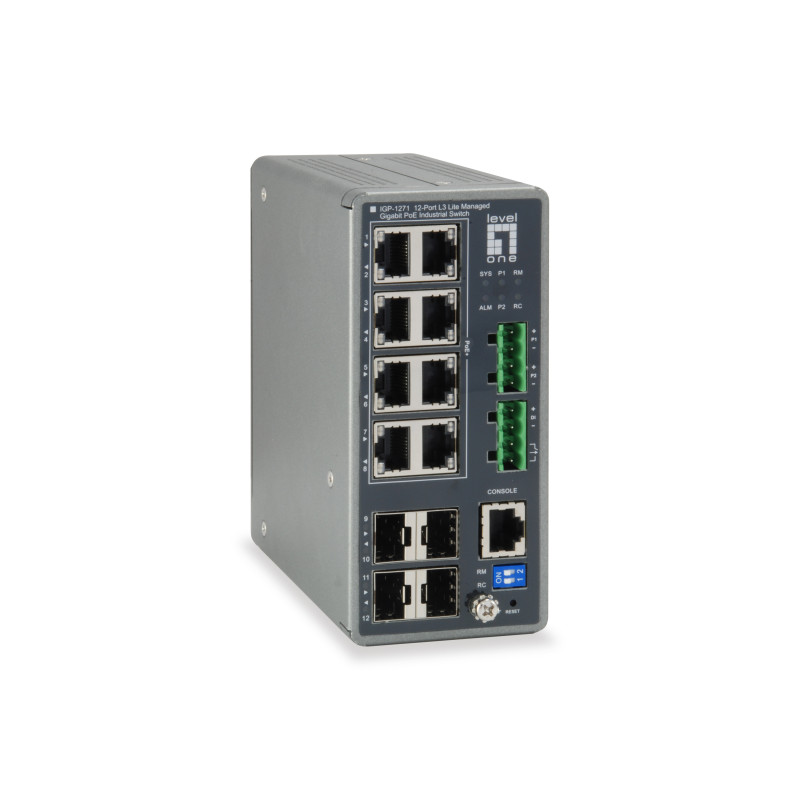 LevelOne IGP-1271 switch di rete Gestito L3 Gigabit Ethernet (10/100/1000) Supporto Power over Ethernet (PoE) Grigio