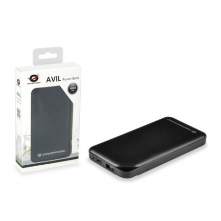 Conceptronic AVIL01B batteria portatile Polimeri di litio (LiPo) 10000 mAh Nero