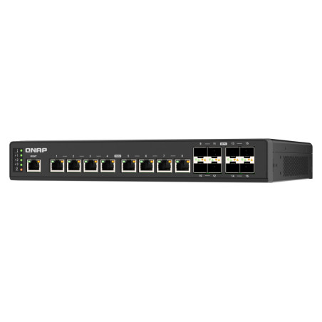 QNAP QSW-IM3216-8S8T switch di rete Gestito 10G Ethernet (100/1000/10000) Nero