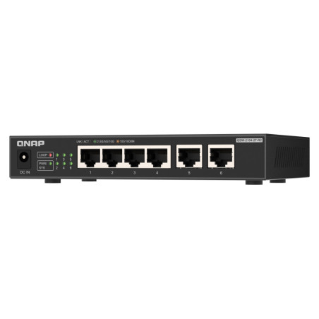 QNAP QSW-2104-2T-R2 switch di rete Non gestito 10G Ethernet (100/1000/10000) Desktop Nero