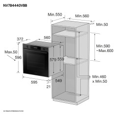 Samsung NV7B4440VBB Forno ad incasso Dual Cook Serie 4 76 L A+ Black Inox