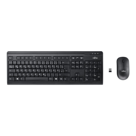 Fujitsu LX410 tastiera Mouse incluso RF Wireless QWERTY Inglese Nero