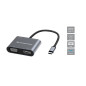 Conceptronic DONN16G Cablato USB 3.2 Gen 1 (3.1 Gen 1) Type-C Grigio