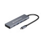 Conceptronic DONN23G replicatore di porte e docking station per laptop Cablato USB 3.2 Gen 1 (3.1 Gen 1) Type-C Grigio