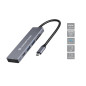 Conceptronic DONN23G replicatore di porte e docking station per laptop Cablato USB 3.2 Gen 1 (3.1 Gen 1) Type-C Grigio