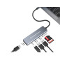 Conceptronic DONN23G replicatore di porte e docking station per laptop Cablato USB 3.2 Gen 1 (3.1 Gen 1) Type-C Grigio