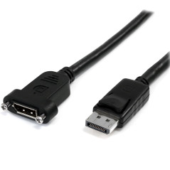 StarTech.com Cavo DisplayPort a Pannello da 1m - 4K x 2K - Adattatore DisplayPort 1.2 da Maschio a Femmina - Cavo di Prolunga