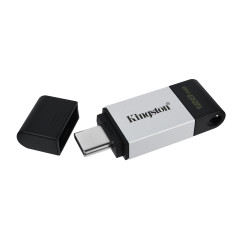 Kingston Technology DataTraveler 80 unità flash USB 128 GB USB tipo-C 3.2 Gen 1 (3.1 Gen 1) Nero, Argento