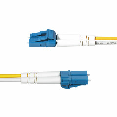 StarTech.com Cavo in fibra ottica duplex monomodale OS2 da LC a LC (UPC) da 1m, 9 125µm, 10G, Insensibile alla piegatura, Bassa