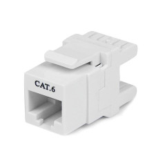 StarTech.com Jack Keystone Cat 6 180° - Jack a parete Cat6 Ethernet RJ45 bianco - Tipo 110