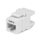 StarTech.com Jack Keystone Cat 6 180° - Jack a parete Cat6 Ethernet RJ45 bianco - Tipo 110