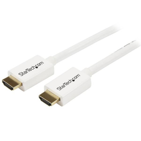 StarTech.com Cavo HDMI ad alta velocità da 2 m - Cavo Ultra HD 4k x 2k a parete CL3 bianco - HDMI a HDMI - M M