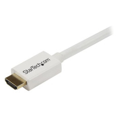 StarTech.com Cavo HDMI ad alta velocità da 2 m - Cavo Ultra HD 4k x 2k a parete CL3 bianco - HDMI a HDMI - M M