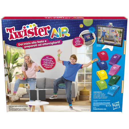 Hasbro Gaming Twister Air, gioco Twister con app per realtà aumentata, si collega a dispositivi smart, giochi attivi per feste,