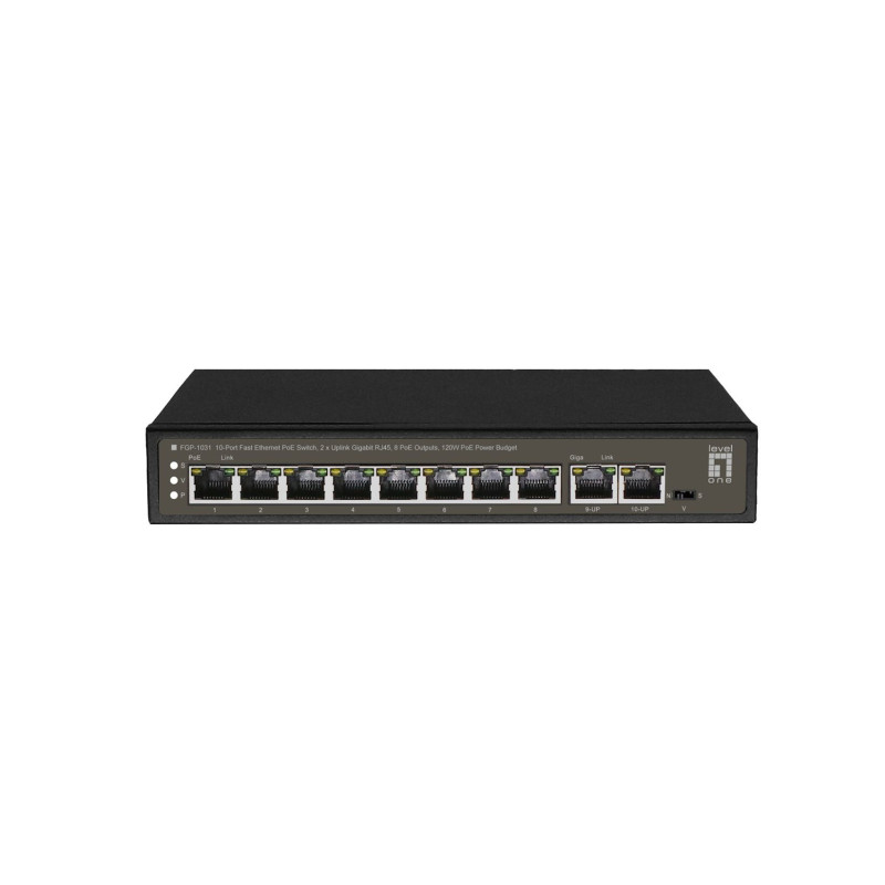 LevelOne FGP-1031 switch di rete Non gestito Gigabit Ethernet (10/100/1000) Supporto Power over Ethernet (PoE) Nero