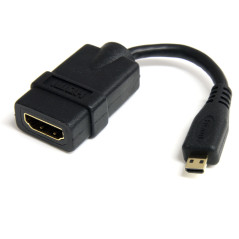 StarTech.com Cavo HDMI a micro HDMI ad alta velocita' - Cavo HDMI micro High Speed da 12cm - F M - Nero