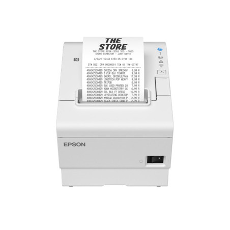 Epson TM-T88VII (151): USB, Ethernet, Fixed Interface, PS, White