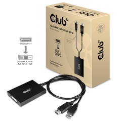 CLUB3D cac-1010 Displayport usb DVI-I Daul link Nero, Bianco