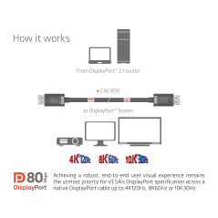 CLUB3D CAC-1091 cavo DisplayPort 1,2 m Nero