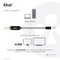 CLUB3D CAC-1333 cavo e adattatore video 0,22 m HDMI tipo A (Standard) USB tipo-C Nero