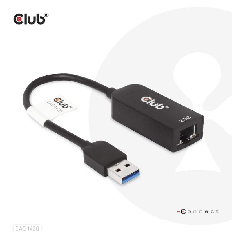 CLUB3D CAC-1420 scheda di rete e adattatore Ethernet 2500 Mbit/s