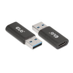 CLUB3D CAC-1525 adattatore per inversione del genere dei cavi USB A USB Type C Nero