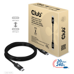 CLUB3D CAC-1575 cavo USB 2 m USB4 Gen 2x2 USB C Nero