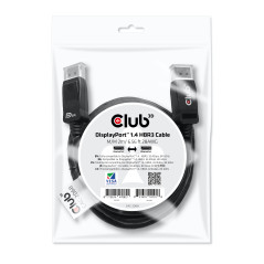 CLUB3D DisplayPort 1.4 HBR3 Cable 2m 6.56ft M M 8K60Hz