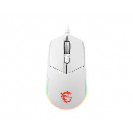 MSI CLUTCH GM11 WHITE mouse Giocare Ambidestro USB tipo A Ottico 5000 DPI