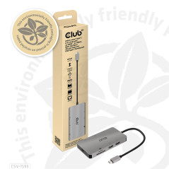 CLUB3D CSV-1593 hub di interfaccia USB 3.2 Gen 1 (3.1 Gen 1) Type-C 16200 Mbit s Metallico