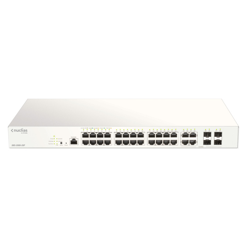 D-Link DBS-2000-28P/E switch di rete Gestito L2 Gigabit Ethernet (10/100/1000) Supporto Power over Ethernet (PoE) Grigio