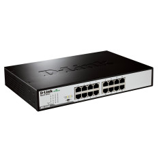 D-Link DGS-1016D E switch di rete Non gestito Nero, Metallico