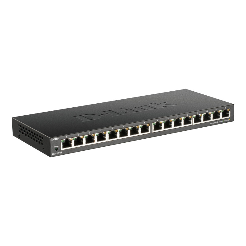 D-Link DGS-1016S Non gestito Gigabit Ethernet (10/100/1000) Nero