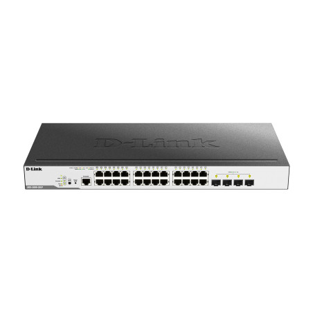 D-Link DGS-3000-28LP switch di rete Gestito L2 Gigabit Ethernet (10/100/1000) Supporto Power over Ethernet (PoE) 1U Nero