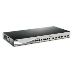 D-Link DXS-1210-12TC E switch di rete Gestito L2 10G Ethernet (100 1000 10000) 1U Nero, Argento