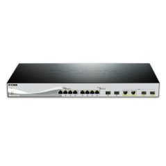 D-Link DXS-1210-12TC E switch di rete Gestito L2 10G Ethernet (100 1000 10000) 1U Nero, Argento