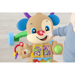 Fisher-Price Cagnolino Primi Passi - Ridi & Impara, Edizione multilingue, giocattolo musicale per camminare Giocattolo per