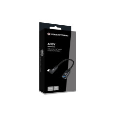 Conceptronic ABBY19B adattatore per inversione del genere dei cavi USB-C USB-A Nero