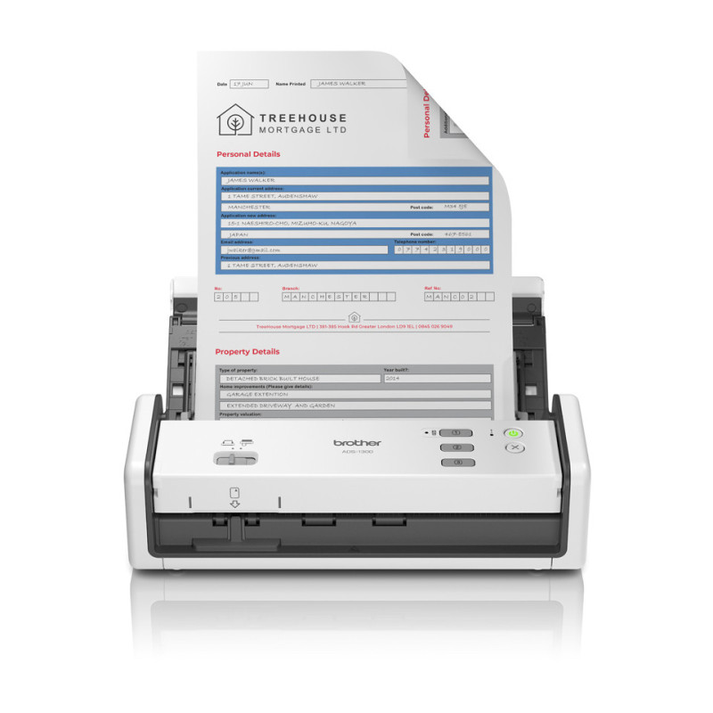 Brother ADS-1300 Scanner ADF 1200 x 1200 DPI A4 Bianco