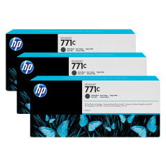 HP Confezione da 3 cartucce di inchiostro nero opaco DesignJet 771C, 775 ml