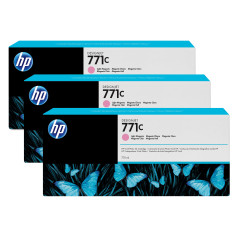 HP Confezione da 3 cartucce di inchiostro magenta chiaro DesignJet 771C, 775 ml