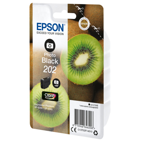 Epson Kiwi Singlepack Photo Black 202 Claria Premium Ink