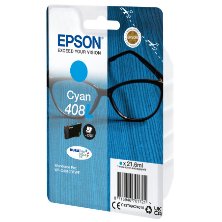 Epson Singlepack Cyan 408L DURABrite Ultra Ink