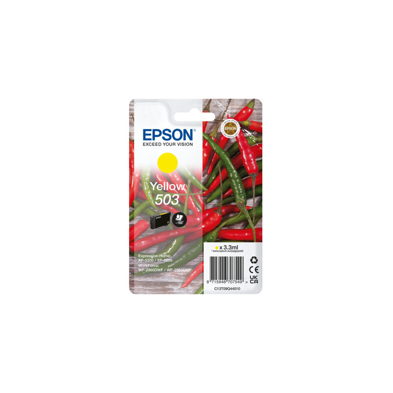 Epson 503 cartuccia d'inchiostro 1 pz Originale Resa standard Giallo