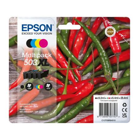 Epson 503XL cartuccia d'inchiostro 4 pz Originale Resa elevata (XL) Nero, Ciano, Magenta, Giallo