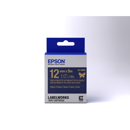 Epson Nastro satinato per etichettatrici LK-4HKK oro/blu 12 mm (5 m)