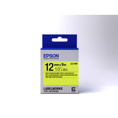 Epson Nastro fondo Fluorescente Giallo per testo Nero 12/9 LK-4YBF